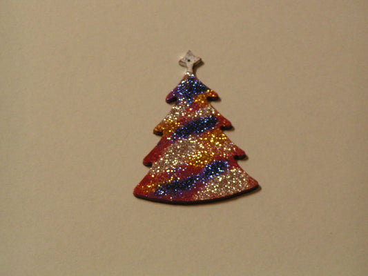 Christmas and holiday tree metal art ornament.